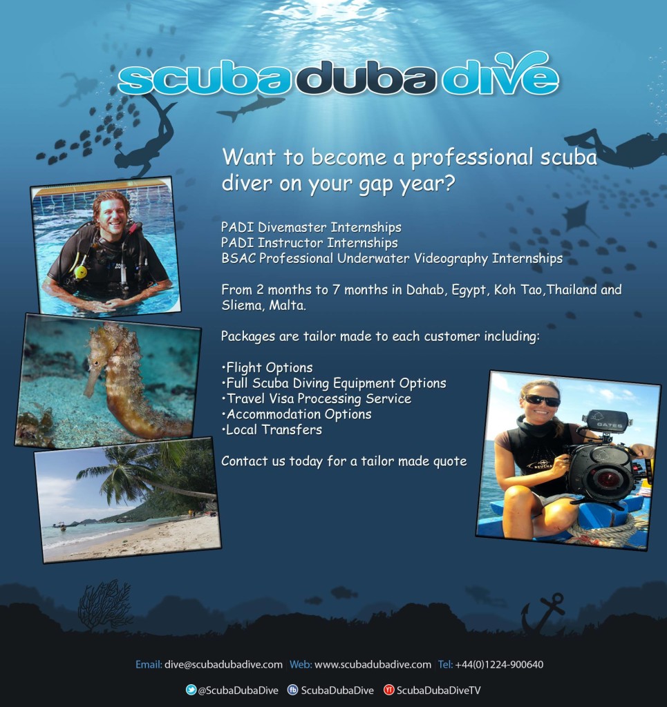 Scuba Duba Dive - Become a scuba diving professional in your gap year