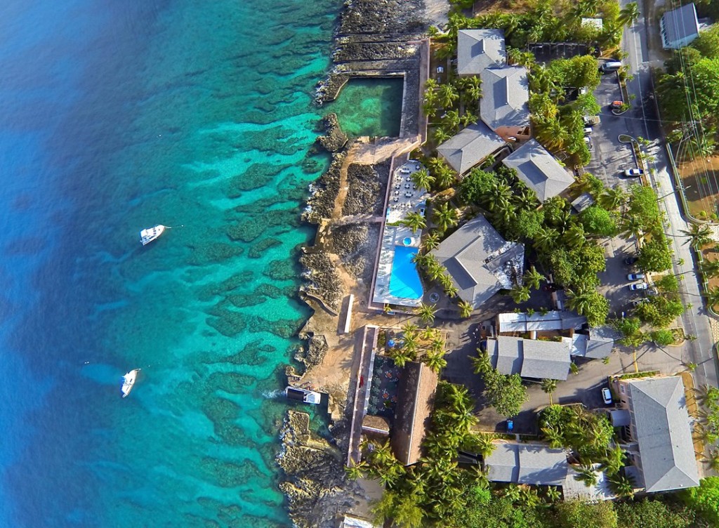 Ideally located on Grand Cayman's southwest coast, Sunset House offers some of the best shore diving available. The Hotel for Divers, by Divers is offering a spectacular dive package for late summer and early fall that includes a free Swatch dive watch, a free day of diving and a free drink at the famous "My Bar". Photo courtesy Sunset House.