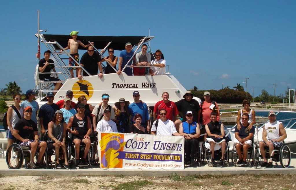 The Cody Unser First Step Foundation group participated in a 4-day study on the positive effects of diving on people with spinal cord injuries. Photo courtesy Red Sail Sports.