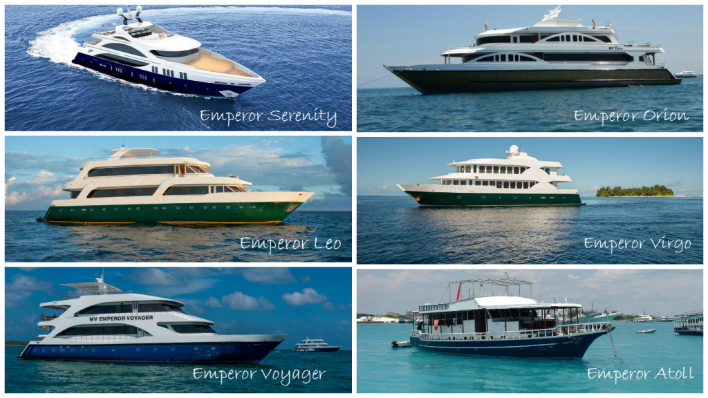 0316 Emperor Maldives boats collage