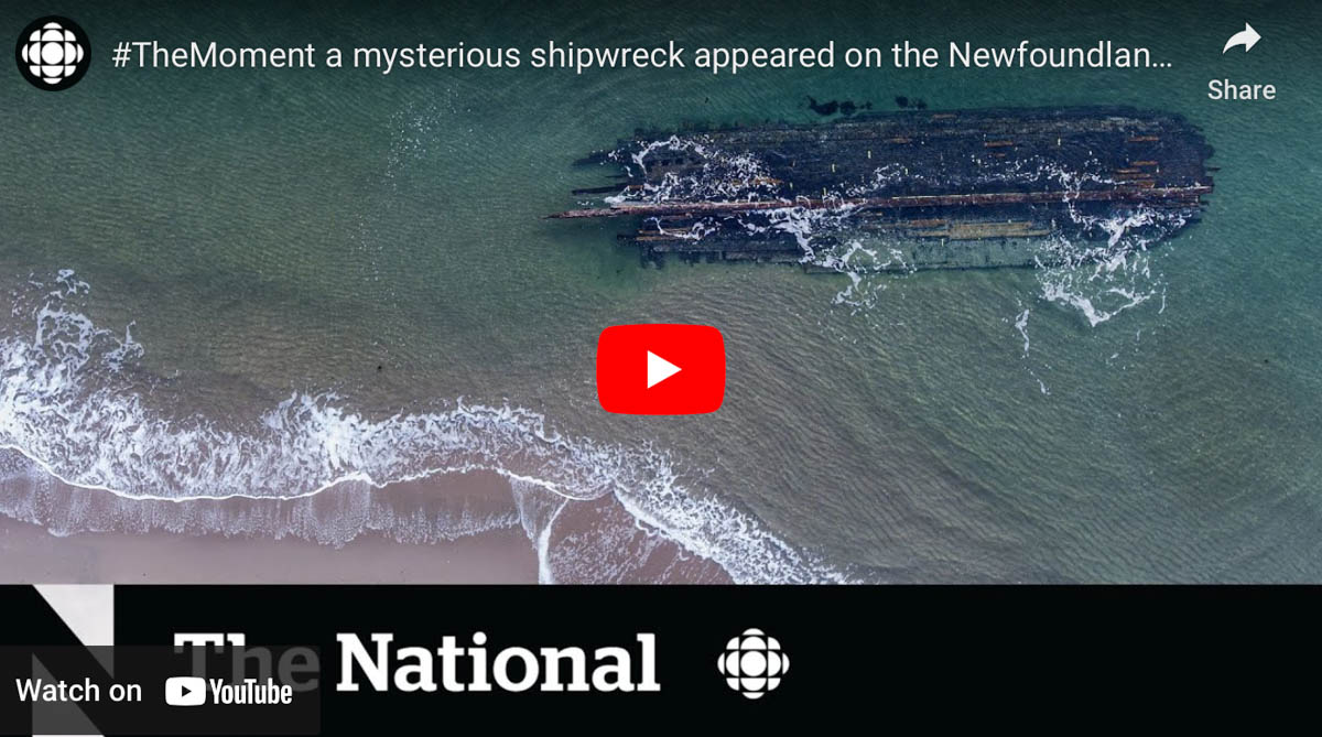 A Mysterious Shipwreck Appeared on the Newfoundland Coast - The Scuba News