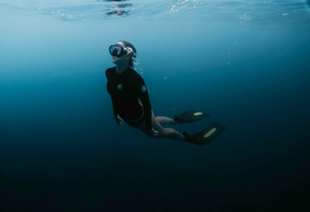 Freediver Underwater